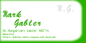 mark gabler business card